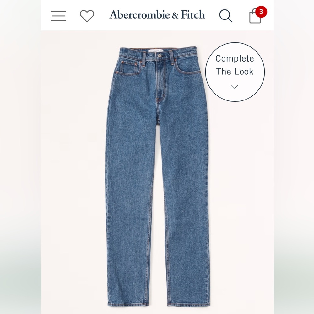 Abercrombie Ultra High Rise 90s Straight Jean